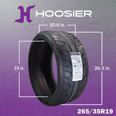 Conti by Hoosier Racing Tire 265/35R19 98W XL CONTACT FORCE - Ultra-High Track Performance Tire with Hoosier Keychain (4 Pack)