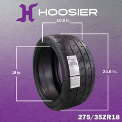 Hoosier TrackAttack Pro Racing Tire 275/35ZR18 99Y XL - High Performance Car Tire Engineered for Track and Street Racing with Hoosier Keychain Made in the USA
