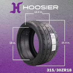 Hoosier TrackAttack Pro Racing Tire 315/30ZR18 98Y XL - High Performance Car Tire Engineered for Track and Street Racing with Hoosier Keychain Made in the USA (2 Pack)