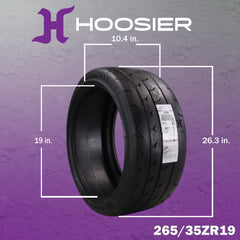 Hoosier TrackAttack Pro Racing Tire 265/35ZR19 98Y XL - High Performance Car Tire Engineered for Track and Street Racing with Hoosier Keychain Made in the USA (2 Pack)