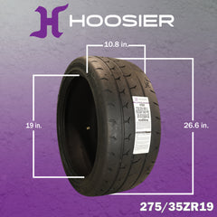 Hoosier TrackAttack Pro Racing Tire 275/35ZR19 100Y XL - High Performance Car Tire Engineered for Track and Street Racing with Hoosier Keychain (275/35/ZR19)
