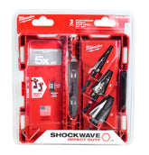 MILWAUKEE 48-89-9257 SHOCKWAVE Impact Duty Step Bit Electrician Set (#1, #4, #9)