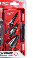 MILWAUKEE 48-89-9257 SHOCKWAVE Impact Duty Step Bit Electrician Set (#1, #4, #9)