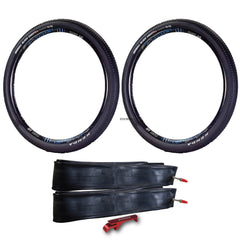 Kenda Small Block Eight Pro K1047 Bike Tire - 26x2.35 MTB Tire, Folding Bead, Tubeless Ready, Aggressive Tread for Trail & Cross-Country Riding + Kenda 26x2.00-2.40 Tube + Kenda Keychain (2 Pack)