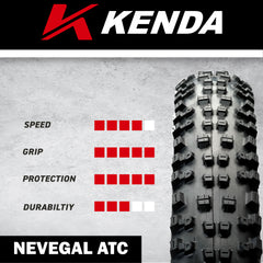 Kenda Nevegal 2 Pro K1211 27.5x2.40 Bike Tire& 27.5x2.80 Tube–w/Kenda Keychain