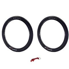 Kenda 3-Sixty Pro TR 120tpi Fold Black 26x2.5 Bicycle Tire& Keychain (Two Pack)