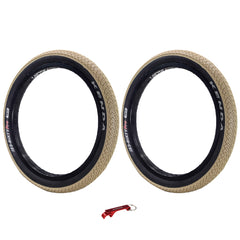 Kenda 3-Sixty Pro TR 120tpi Fold Tan 26x2.5 Bicycle Tire & Keychain (Two Pack)