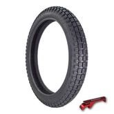 Kenda Small Block K262 2.75-17 Tube-Type (TT) Tire for Small Street and Trail Bikes, Dirt Bikes, and Scooters - Durable Off-Road and On-Road Performance with Keychain 2.75x17