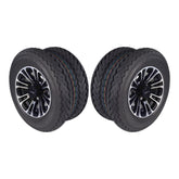 Kenda 20x10-10 6 Ply Golf Cart Tires & Black Wheels Kit A238 10x7 4/101.6 (2 Pack)