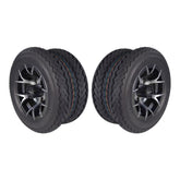 Kenda 20x10-10 6 Ply Golf Cart Tires & Gun Metal Wheels Kit A240 10x7 4/101.6 (2 Pack)