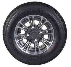 Kenda 20x10-10 6 Ply Golf Cart Tires & Black Wheels Kit A238 10x7 4/101.6 (4 Pack)