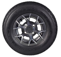 Kenda 20x10-10 6 Ply Golf Cart Tires & Gun Metal Wheels Kit A240 10x7 4/101.6 (4 Pack)