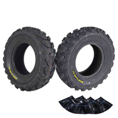 Kenda Bearclaw EX K573 - 21x7-10 Front Tires for All Terrain (ATV), UTV, and Side by Side (SxS) Vehicles with TR-6 Inner Tubes - Bear Claw EX 21x7x10 (2-Pack)