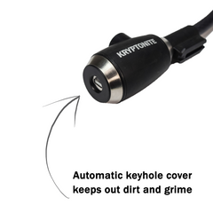 Kryptonite 2' 2" KryptoFlex 1265 Key Cable (Black) 004974 Two Foot Cable Length
