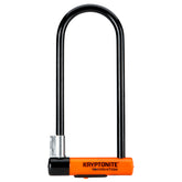 Kryptonite Evolution Long Shackle Bike U-Lock, Anti-Theft Security Sold Secure Gold, 14mm Steel Shackle with Mounting Bracket and Keys, High Security for Bicycles, E-Bikes and Scooters, Black/Orange