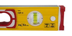 Stabila 37424 24" Heavy Duty Aluminum Builders Level with Shock Absorbing Caps