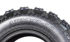 MASSFX 21x7-10 Front (2) & 20x10-9 Rear (2) Tires & TR-6 Tubes-ATV, UTV, & SxS