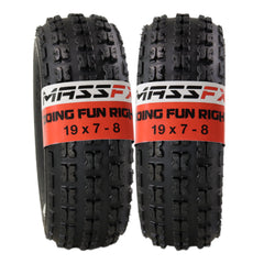 MASSFX 19x7-8 ATV Kawasaki Bayou Tire 4-ply 2 Pack 19x7x8 Polaris RZR 170