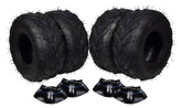 MASSFX 145/70-6 Tires for Go-Kart, Mini Bike, Lawn & Garden & TR-244A Tubes-4 Pk