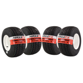 MASSFX Wheel and Tire Combo 18x8.5-8 Golf Cart Tire with White 4/4 Rim 4 PACK