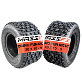 MASSFX 20x10-19 Rear Tire for ATV, UTV, & SxS - 4-Ply w/ 15mm Tread Depth 2 Pack