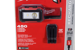 Milwaukee 2012R Rechargeable Detachable Magnetic Headlamp / Task Light 450 Lumens