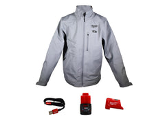 Milwaukee 204G-21XL M12 Lithium-Ion Toughshell Gray Heated Jacket Kit (X-Large)