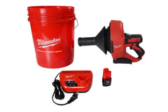 Milwaukee 2571-21 M12 Cordless Lithium-Ion Drain Snake Kit with Bucket
