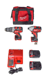 Milwaukee 2691-22 18V Cordless Compact Drill & Impact Driver 2-Tool Combo Kit