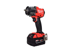 Milwaukee 2960-22R M18 FUEL 18V Lithium-Ion Brushless Cordless 3/8 in. Mid-Torque Impact Wrench with Friction Ring Kit, Resistant Batteries