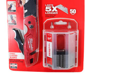Milwaukee 48-22-1504 FASTBACK w/ Storage & 50PC General Utility Blades Set