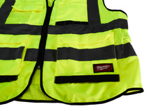Milwaukee 48-73-5042 Performance Large/X-Large Yellow Class 2 High Visibility Safety Vest with 15 Pockets