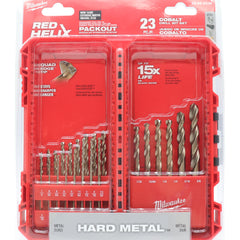 Milwaukee 48-89-2338 Durable Cobalt Red Helix Angle Twist Drill Bit Kit - 23pc