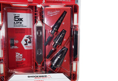 Milwaukee 48-89-9256 SHOCKWAVE Impact Duty Step Bit Mechanical Set (#2, #3, #8)