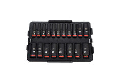 Milwaukee 49-66-6801 SHOCKWAVE Impact-Duty 3/8 in. Drive Metric Deep Well Impact PACKOUT Socket Set (19-Piece)