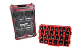 Milwaukee 49-66-6804 SHOCKWAVE Impact-Duty 1/2 in. Drive Metric and SAE Standard Impact PACKOUT Socket Set (27-Piece)