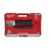 Milwaukee SHOCKWAVE 1/2 in. Drive SAE 6 Point Impact Socket Set