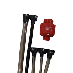 Milwaukee AIR-TIP Long-Reach Flexible Micro Hose Set — 5 Interchangeable Hose Lengths & Diameters, Quick-Quarter Turn, Includes Storage Case — Compatible with 1-1/4″, 1-7/8″ & 2-1/2″ Wet/Dry Vacuums