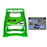 Matrix Concepts M64 Elite Stand /Mass Depot Sticker Pack - Green | Lightweight Polycarbonate Composite Motocross Lift | 10 lb Ultra-Light Design | Anti-Flex Support, Customizable Panels