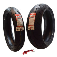 Kenda KM1 Sport Touring Front and Rear Motorcyle Tires 110/70ZR17 and Rear 190/50ZR17
