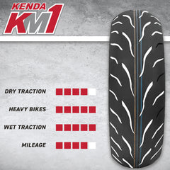 Kenda KM1 140/70ZR17 58W Sport Touring Motorcycle Tire(140/70-17) w/ Keychain