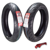 Kenda KM1 120/70ZR17 & 140/70ZR17 Motorcycle Sport Touring Tire Set w/ Keychain