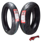 Kenda KM1 120/70ZR17 & 180/55ZR17 Motorcycle Sport Touring Tire Set w/ Keychain