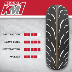 Kenda KM1 120/70ZR17 & 160/60ZR17 Motorcycle Sport Touring Tire Set w/ Keychain