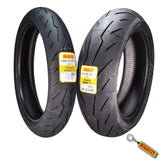 Pirelli Diablo Rosso IV Tire Set w/ Keychain: 120/70ZR17 Front & 200/55ZR17 Rear