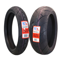 Full Bore M1 120/60ZR17 Front & 200/50ZR17 Rear Motorcycle Tires, High-Performance Radial, Superior Grip & Handling for Street & Track, 120/60-17, 200/50-17, USA Family Owned