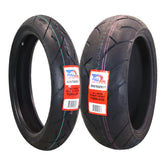 Full Bore M1 120/70ZR17 Front & 200/50ZR17 Rear Motorcycle Tires, High-Performance Radial, Superior Grip & Handling for Street & Track, 120/70-17, 200/50-17, USA Family Owned