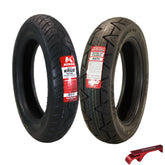 Kenda Kruz K673 Front (130/90-16 72H) & Rear (150/80H-16) Motorcycle Tire Pair - Cruiser Street Tires-High-Mileage Cruiser Tire with Excellent Wet Grip and Stability, Includes Kenda Keychain