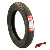 Kenda Kruz K673 120/90-17 (64H) Front Motorcycle Tire - Bias Ply, Tubeless, DOT Approved, High-Mileage Cruiser Tire with Excellent Wet Grip and Stability, (120-90-17 64H) Includes Kenda Keychain