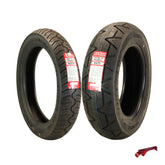 Kenda Kruz K673 (120/90-18 71H) Front & (170/80-15 77H) Rear Motorcycle Tire Pair - Cruiser Street Tires-High-Mileage Cruiser Tire with Excellent Wet Grip and Stability, Includes Kenda Keychain